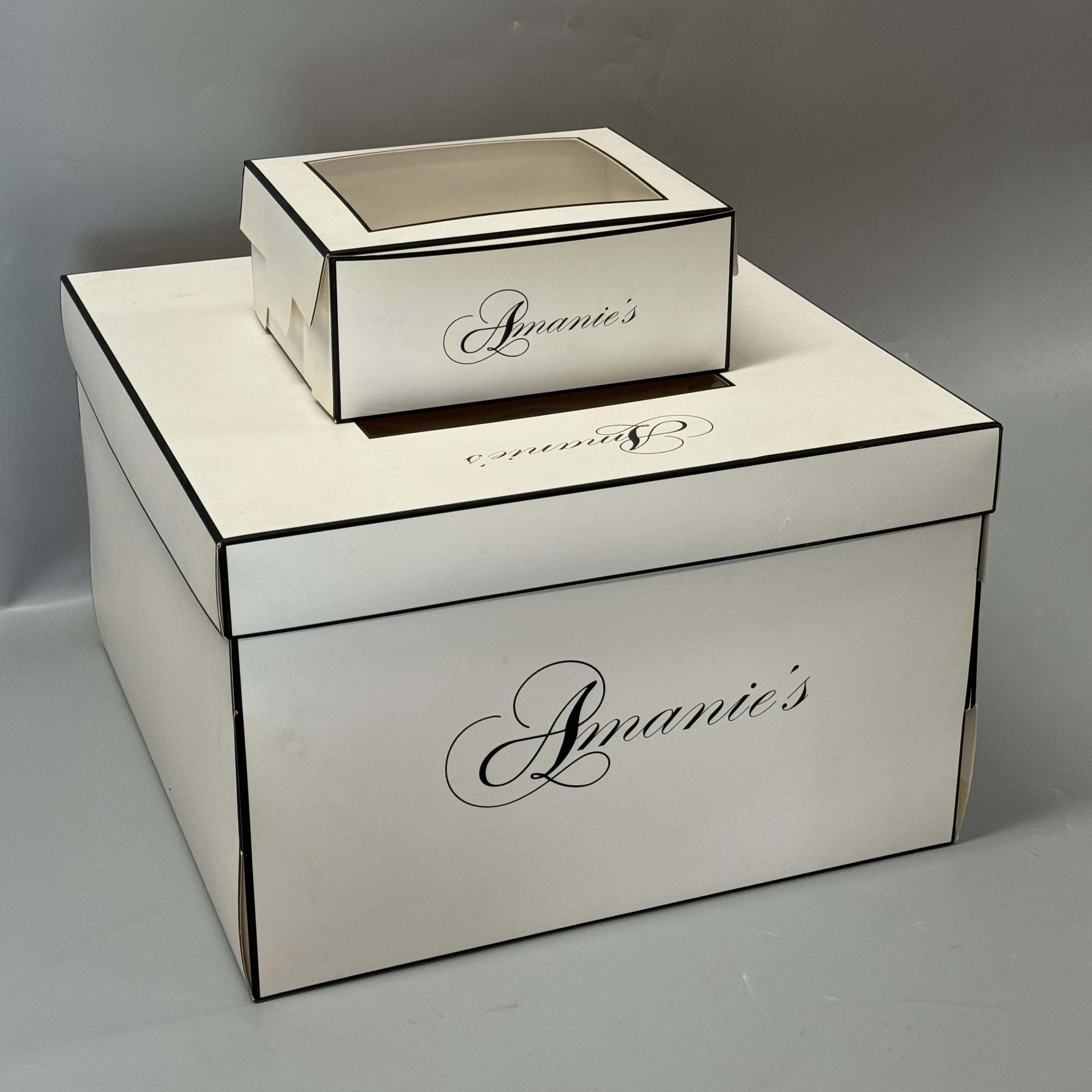 Factory Direct Custom White 15 X 15 X 5 Inch with Window Birthday Wedding Cake Paper Packaging Box