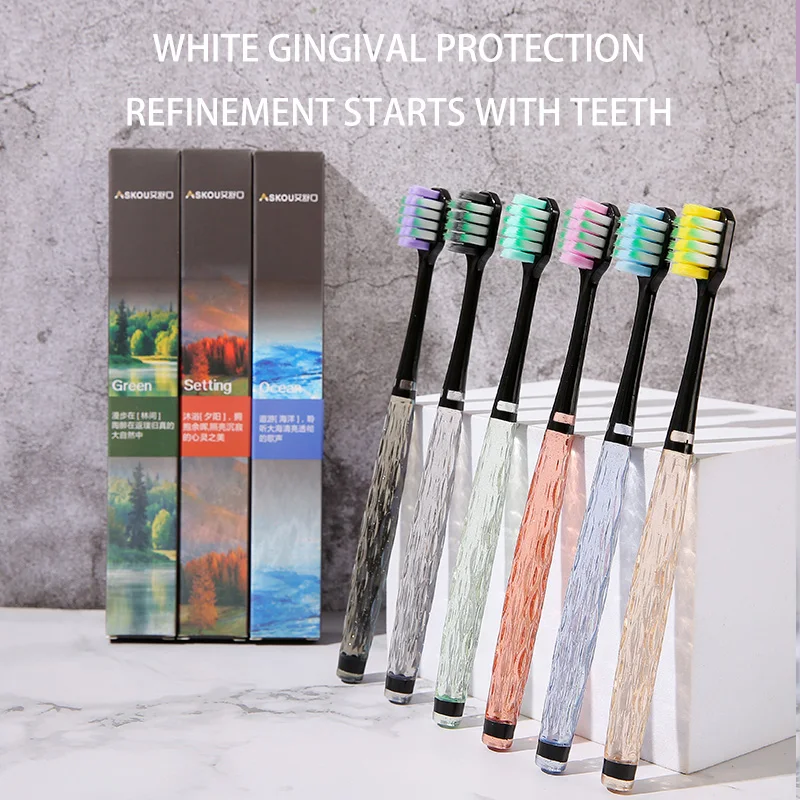 Crystal Handle Toothbrush Double Pack - Soft Bristle Luxury