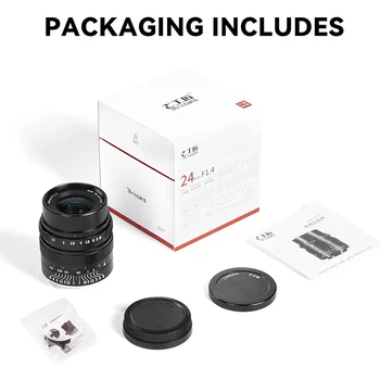7artisans 24mm F1.4 Wide Angle APS-C Large Aperture Humanities Primes Lens for E X Z RF M M43 L Mount Cameras product image
