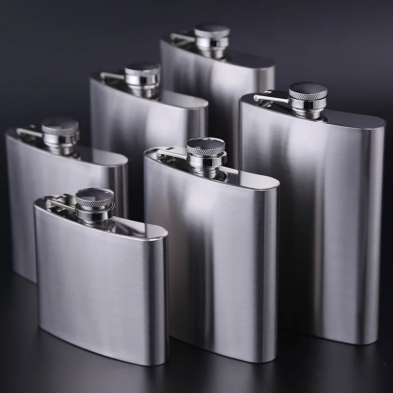 Outdoor 7/8oz Hip Flask Stainless Steel Wine Flask For Men Leather ...