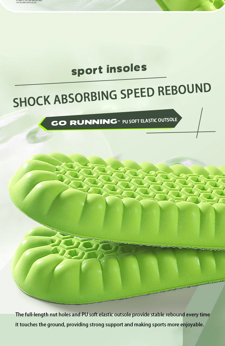 Shock Absorbing Insoles Soft Breathable Ventilation Pads
