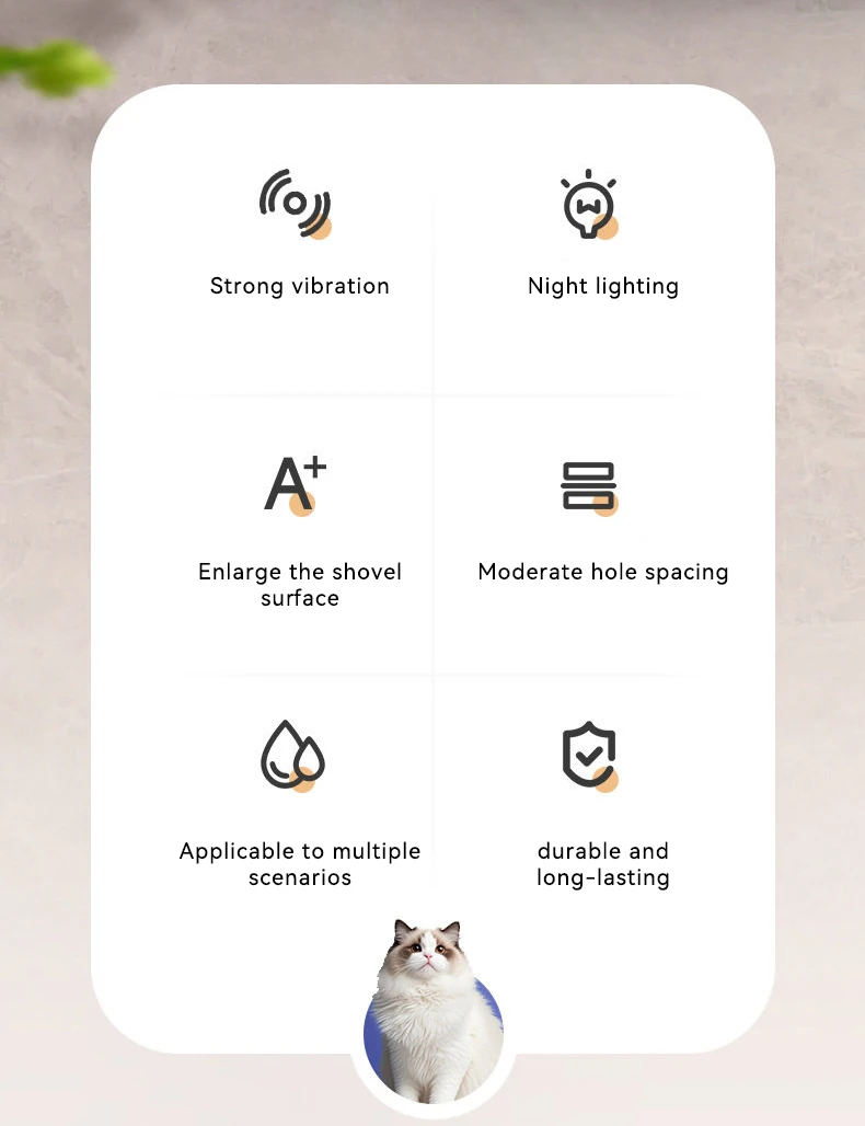 Pet Automatic Plastic cat Litter Shovel Electric Shaking Shovel Excrement Sieve Sand Custom Label Cleaning Shovel supplier