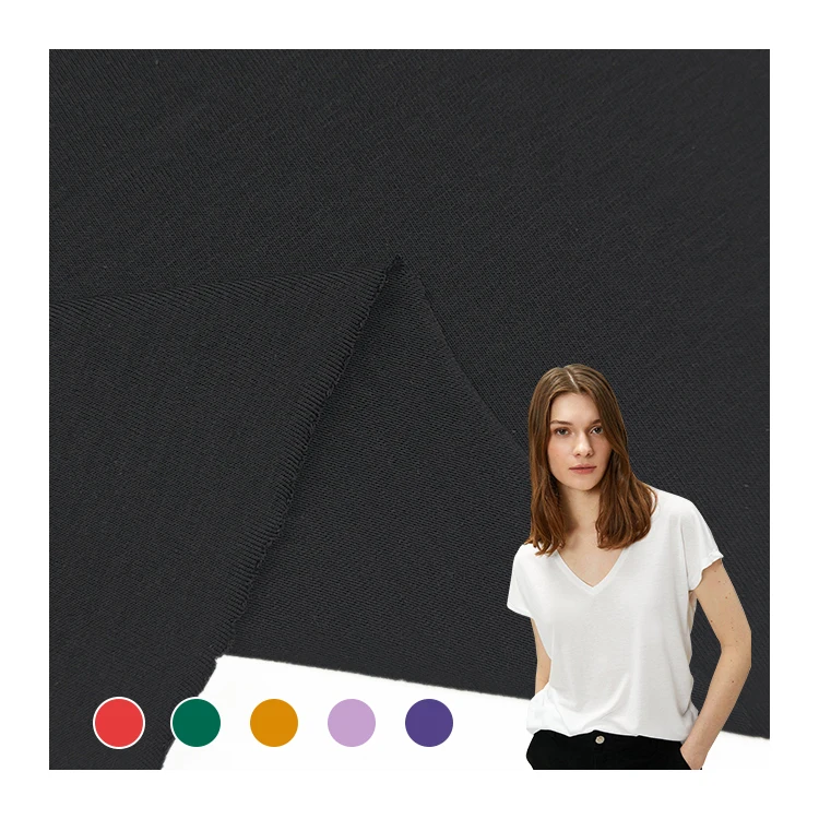 Breathable Solid Lenzing Modal Fabric, Stretch Cotton Modal Material Jersey Fabric for T Shirt/