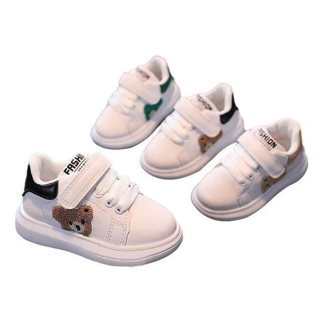 Spring and Autumn New Children's Sports Shoes Panda Baby Girls White Shoes Boys Casual Shoes