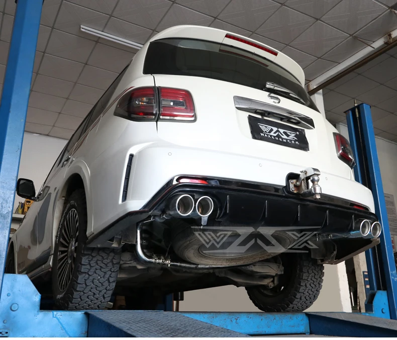 Racing Stainless Catback Valved Exhaust for Nissan Patrol Y62 2016-2022 Exhaust System with Dual Muffler Tips