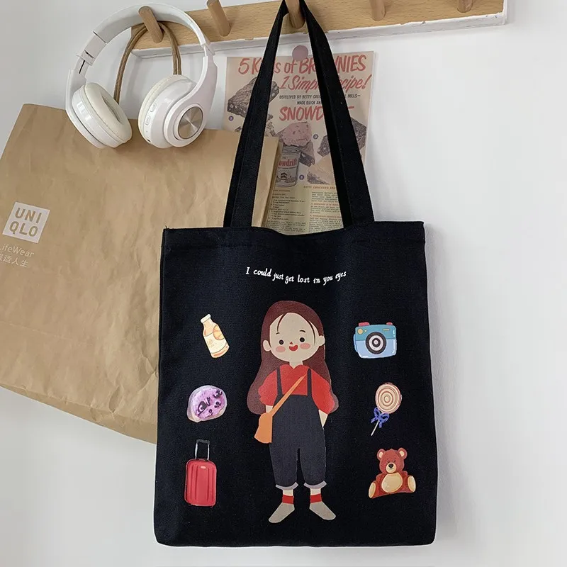 Wholesale Canvas Bag for Girl Women's Shoulders Student Children's
