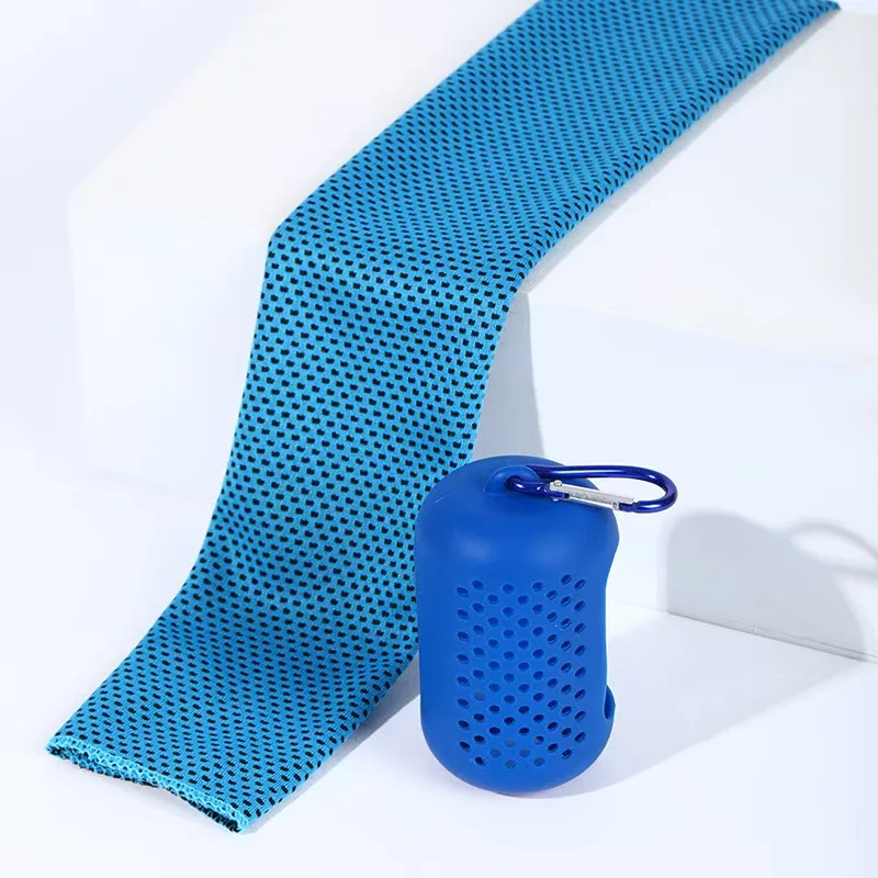 Custom Summer Ice Silk Cooling Sports Towel Outdoor Fitness Quick-Dry Sweat-Absorbing Temperature-Reducing Silicone Sleeve preview 4