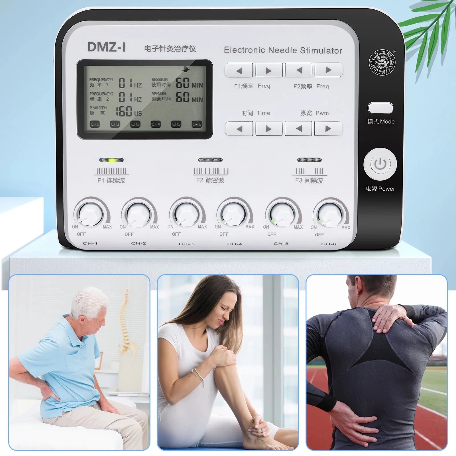 6 Output Electric Electroacupuncture Acupuncture Needle Body Muscle ...