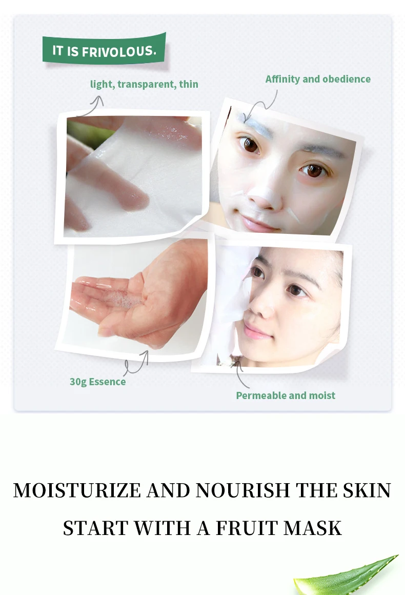Wholesale Korean Beauty Green Tea Fruit Honey Face Mask Lightening Skin Care Moisturizing Masque