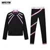 Black + pink stitching