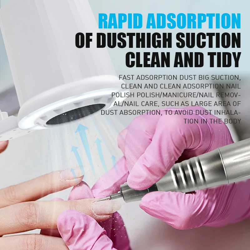 24W Comfortable and Quiet No Heat Buildup 35000rpm Atgelish Professional Wireless Nail Drill