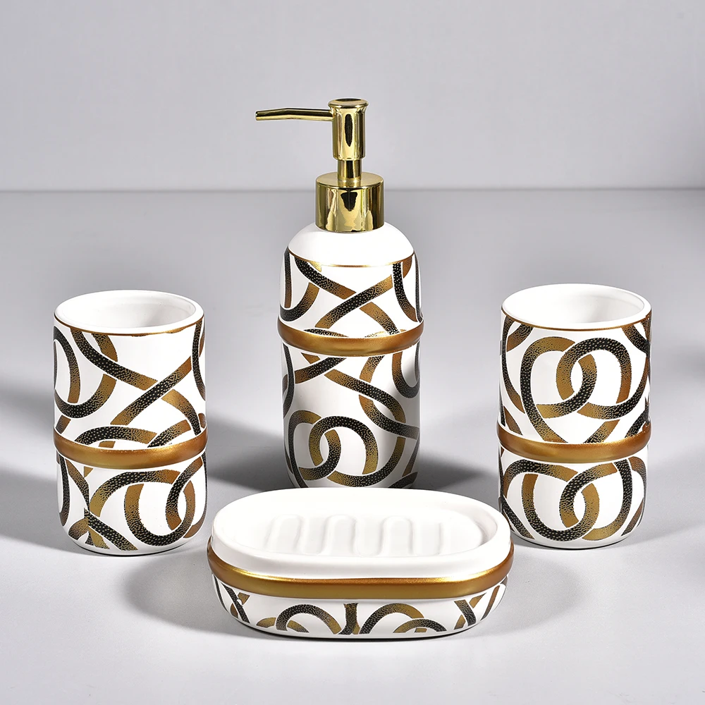Luxury 4 Piece Bathroom Products Home Decoration Bathroom Accessories