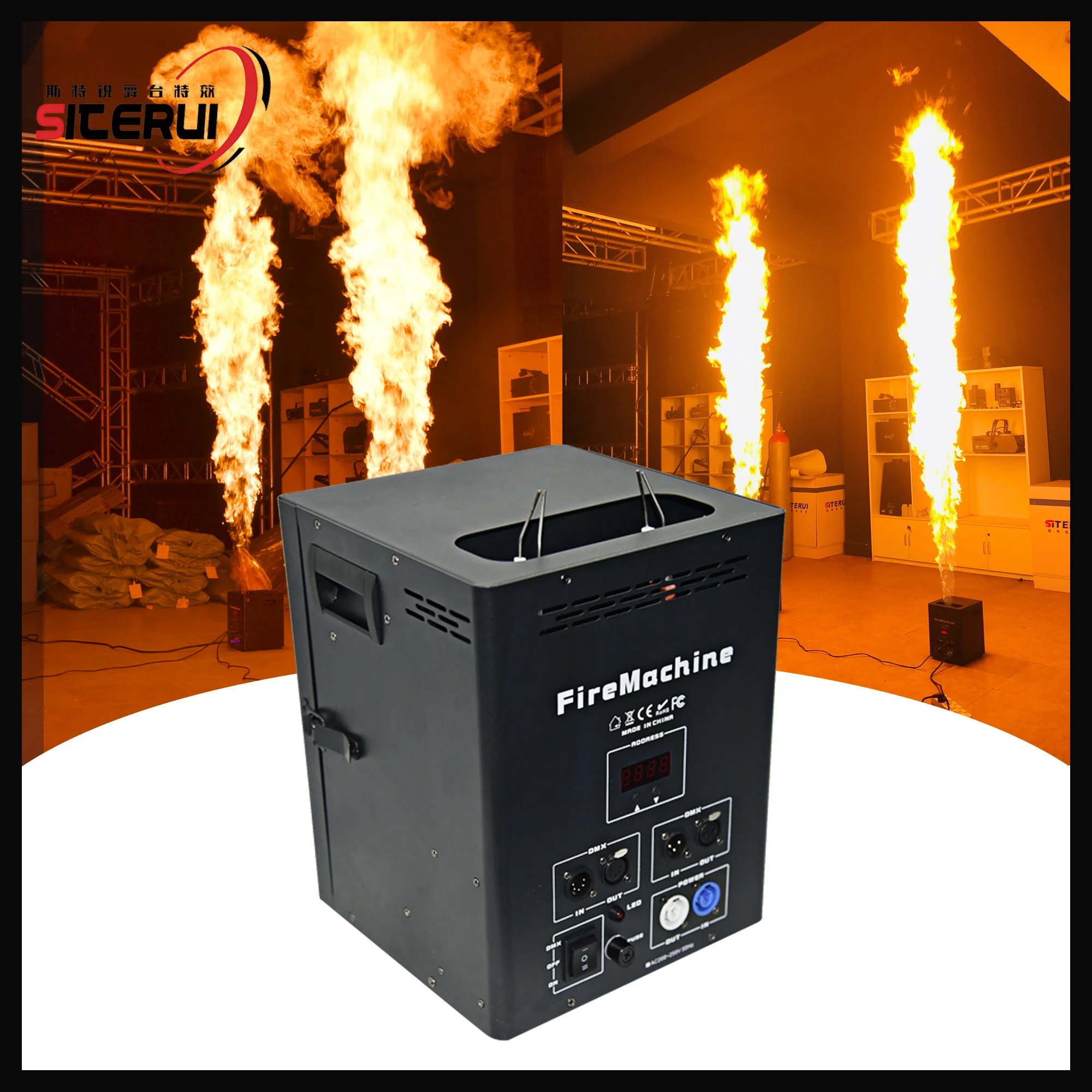 SITERUI 200W Fire Machine for Stage & Events - Real Flame Effect