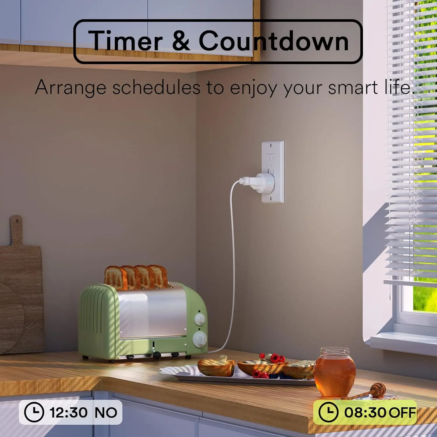 16A Tuya Mini Smart Plug Socket with Power Monitor Smart APP Remote Control WiFi Outlet Socket