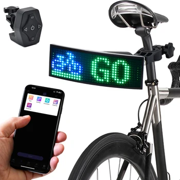 Factory Wholesale Remote Led Bike Light Remote Bicycle Back Rear Taillight Smartphone App Programmable Eletronic Bicycle Light