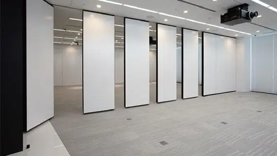 Interior Hotel Movable Soundproof Wood Folding Partition Wall System Screen