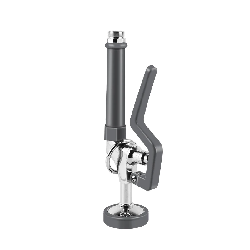 Nowoczesny kran kuchenny z pełnego mosiądżu, jednodziurkowy, z dźwignią, oszczędzający wodę, z prysznicem do wstępnego płukania, komercyjny