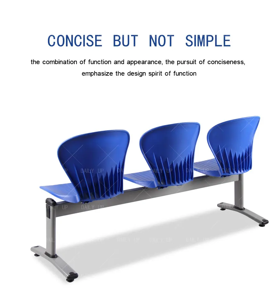 Factory Wholesale Waiting Chair Set High Quality Metal Frame Airport Waiting Bench For Public Area School And Hospital Clinic