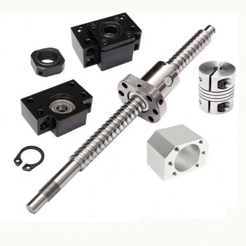 TEBAK D-05 SFU2005 Ball Screw CNC Machine Parts Rotating Nut Ballscrews Supports Bearing Blocks SFU1605 Full Set Cnc Machine