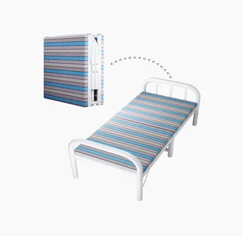 Manufacturer direct sales school home hospital hostel commercial grade flexible moving single steel detachable folding metal bed