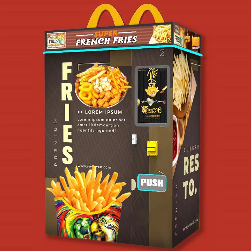 Smart French Fries Vending Machines 35 Secounds Chicken Wings Vending Machine Commercial Cooking Oil Vending Machine