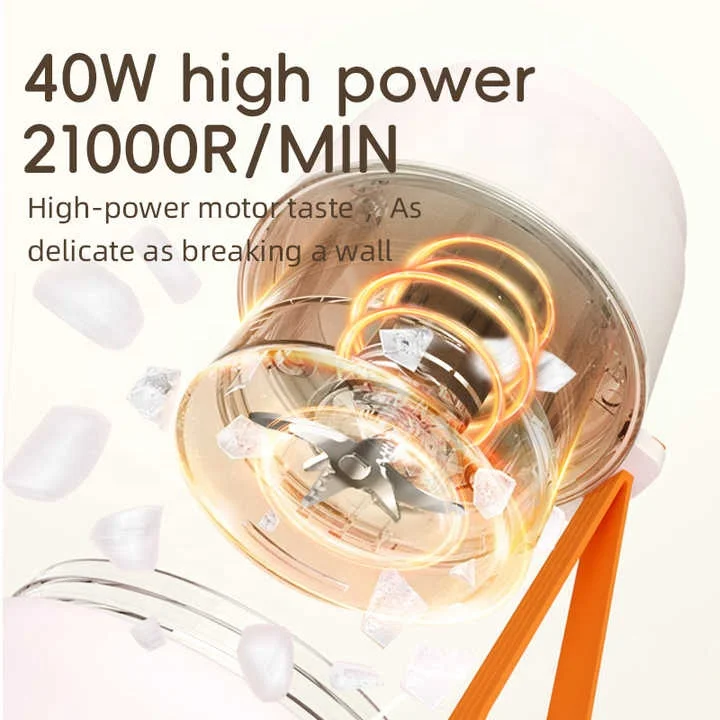 A Cup of Double Cover Automatic Juicer Portable Rechargeable Juice Cup Home Multifunction Juice Machine New Juicing Cup 7