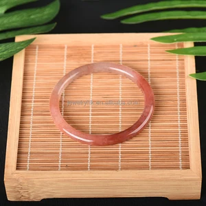 Wholesale flat-shaped pure natural South Red jade bracelets with auspicious and peaceful designs