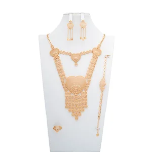 Wedding Jewelry Set Women Weddings Parties 24K Gold Plating China Wholesale Jewelry Set