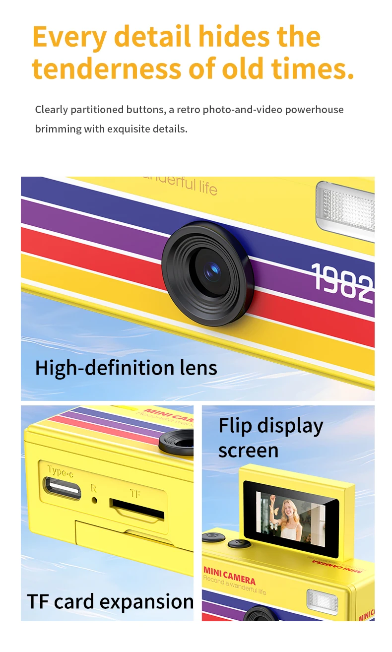 LK-030 Retro Miniature Compact Thumb Camera - Pocket Campus Outdoor Video Camera - Perfect for Taking Photos on the Go