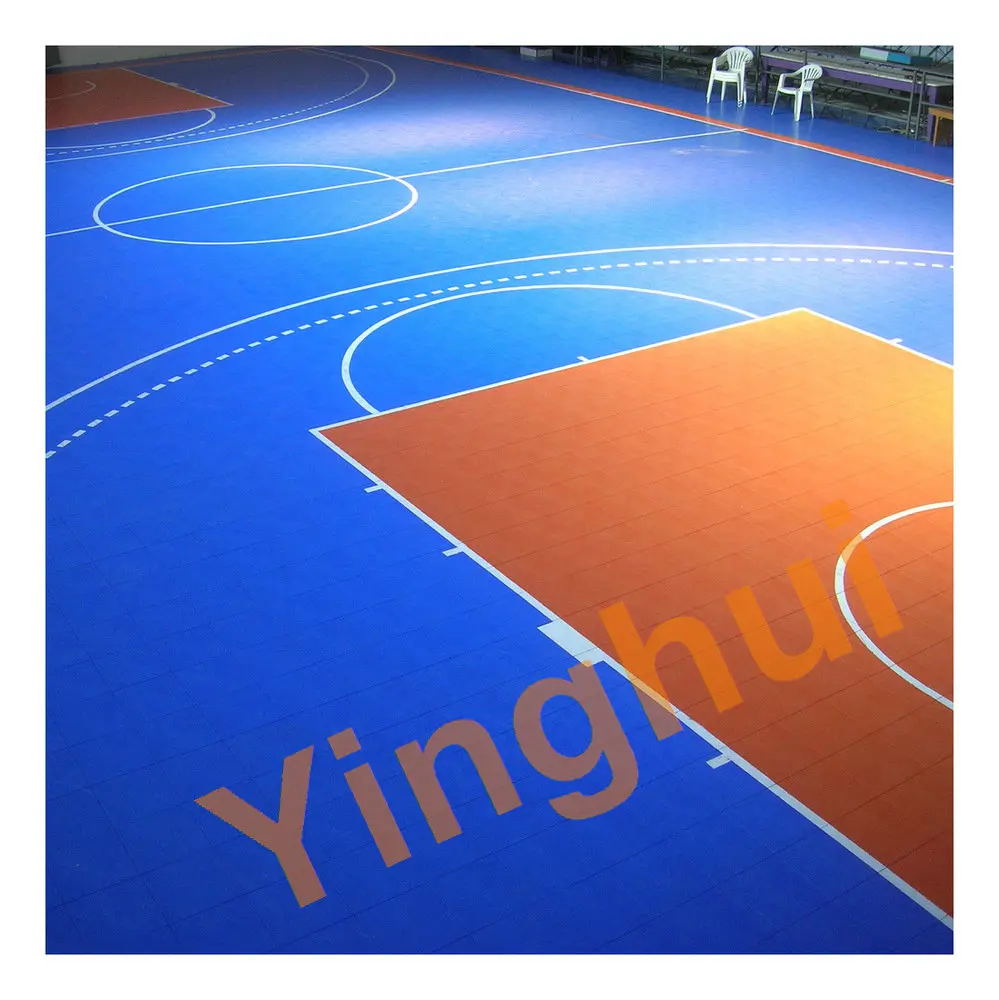 I-01 FIBA-godkänd modulär syntetisk plast Bärbar inomhusbasketsportbana Golv Kina Tillverkare