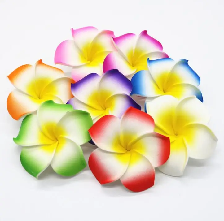 Fashion Foam Artificial Plumeria Rubra Flower Heads Frangipani Wedding