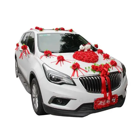 customized artificial car flower wedding car