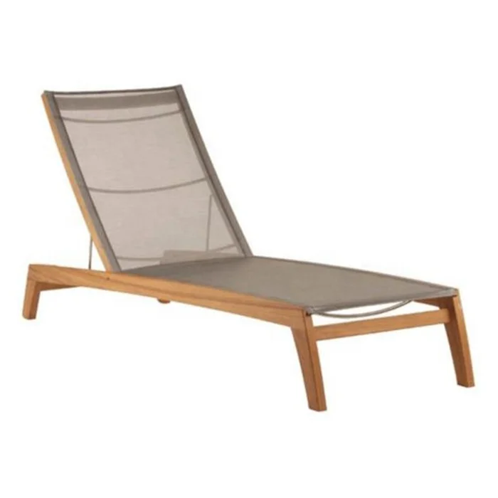 used wooden sun lounger