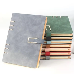 Custom A5 Thickened Loose-leaf Notebook Business Journal PU Soft Cover Leather Style Paper Small Batch A6