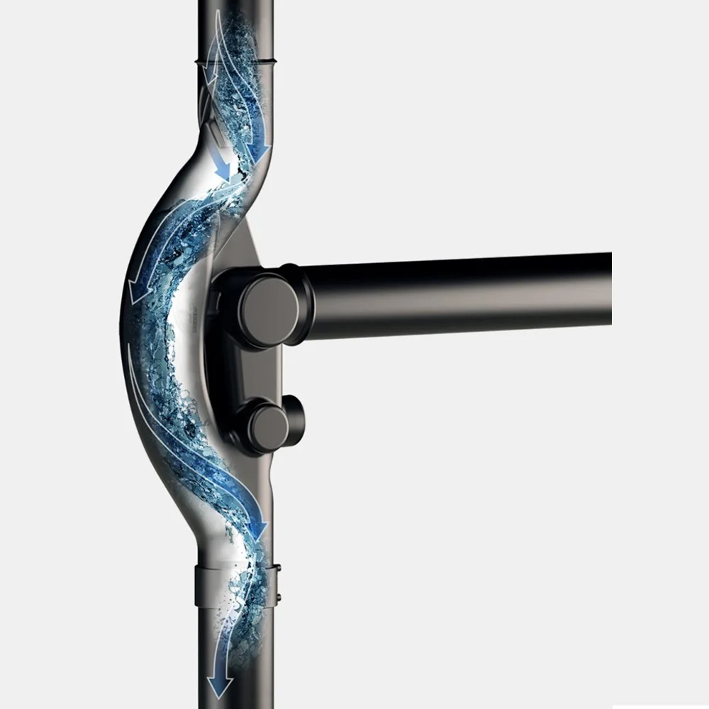 Syphon Drainage Fittings HDPE Geberit High Rise Solution to Drainage and Ventilation Sovent Fittings