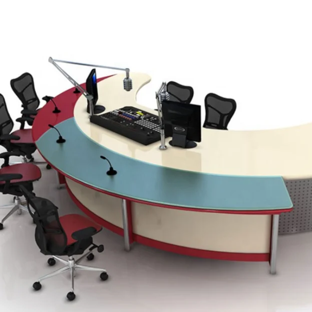 Ml-- Customizable Size Interview Table Radio News Desk Broadcast Tables,Studio  Radio Station Broadcasting Desk - Buy Interview Table,Radio News Desk,Broadcast  Tables Product on 