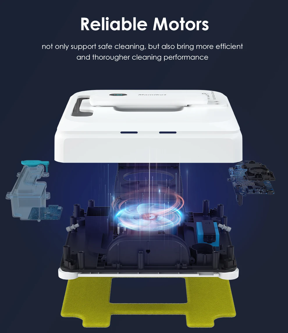 Mamibot Square Robot Window Cleaner W120p Robotic Window Cleaner With