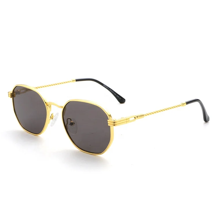 Metal Gold Highend Mens Small Sunglasses Sun Glasses Unisex