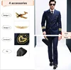 Dark Blue coat+Pants+4 accessories