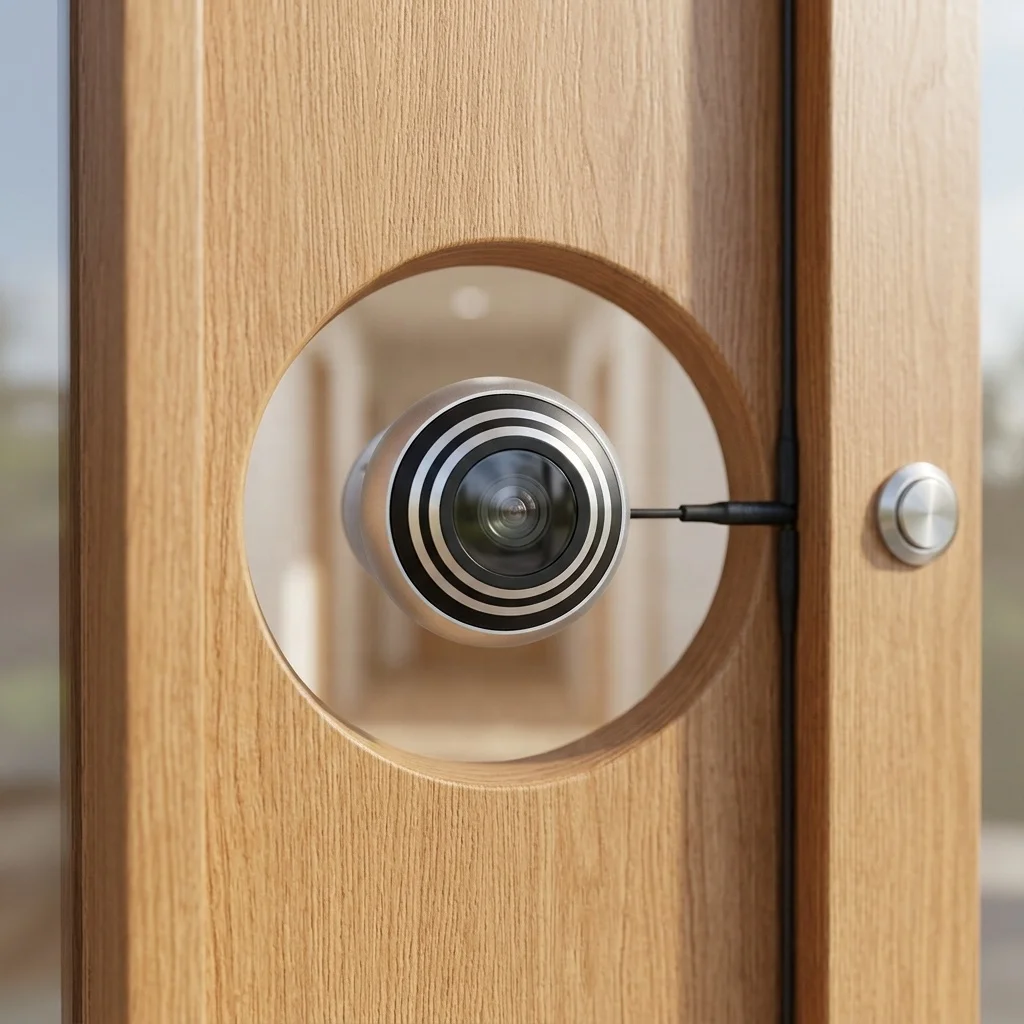 New Design 3.0MP 2304x1296 CMOS H265 Fisheye Lens 180Degree CCTV Peephole Door Mini Wifi IP Camera with Cloud Storage