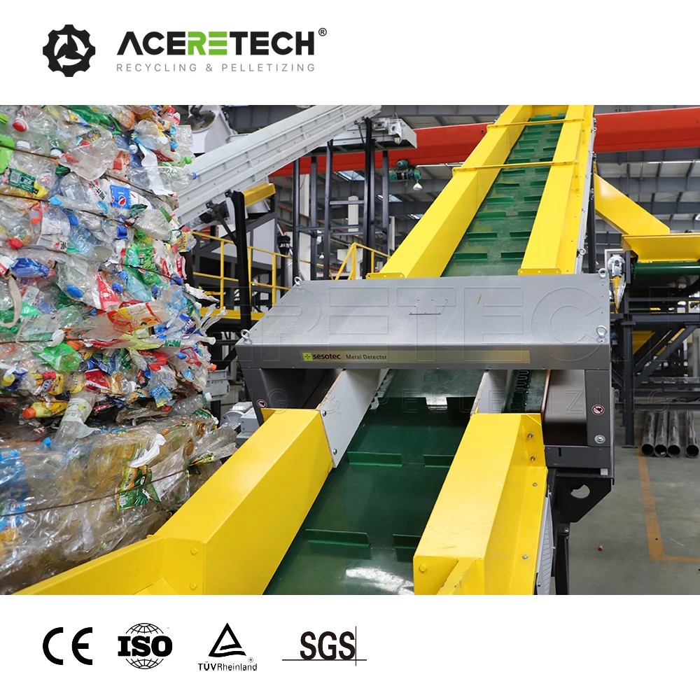 Automatic AWS-PET 1t/h Plastic PET Bottle to Bottle Food Grade Recycling Washing Line PET Recycling Machine