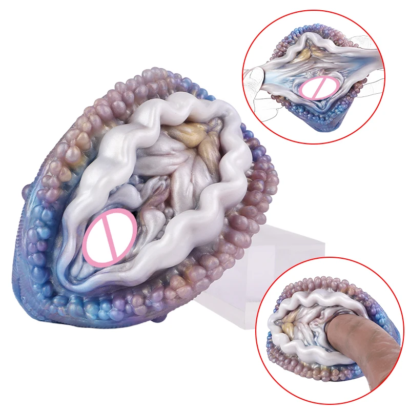 GEEBA Abalone Shell Pocket Pussy Onahole Fantasy Silicone Male Masturbator Lifelike Textured Men's Penis Stroker Adult Sex Toys