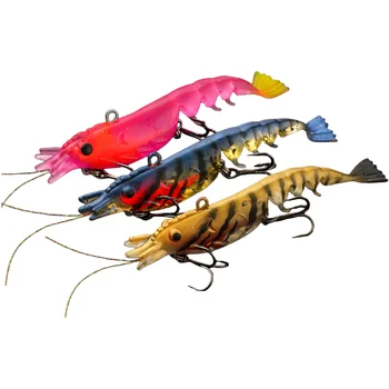 Cheery SNEDA Wholesale Multi Section Shrimp Lure 9.5cm/11g Sinking Soft Plastic Shrimp with Jig Head for Bass Saltwater Fishing – Soft Lure – view 2