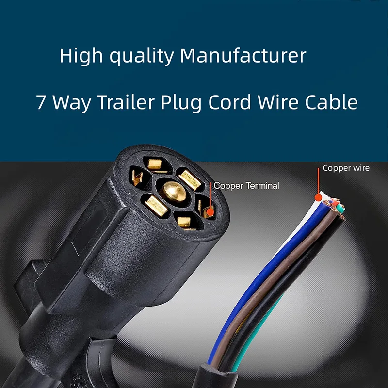 7 Cores Spiral Cable 24v Trailer Wire Pure Cooper Extension Cord Heavy ...