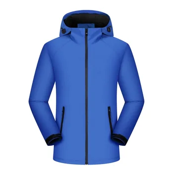 420D Ripstop Nylon 3-Layer Waterproof Jacket Men Women Mountain Trekking Lightweight Packable Hiking Windbreaker with Pit Zips