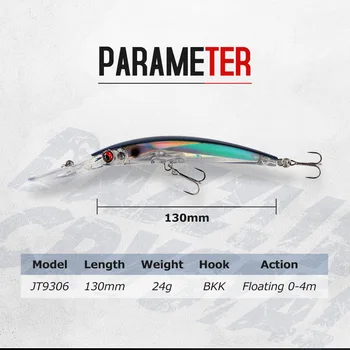 JTLURE Cross-Border Bionic Fish Lure Minnow 13cm 24g Stainless Steel Artificial Hard Bait Fishing Tackle for Spanish Mackerel – Minnow – view 4