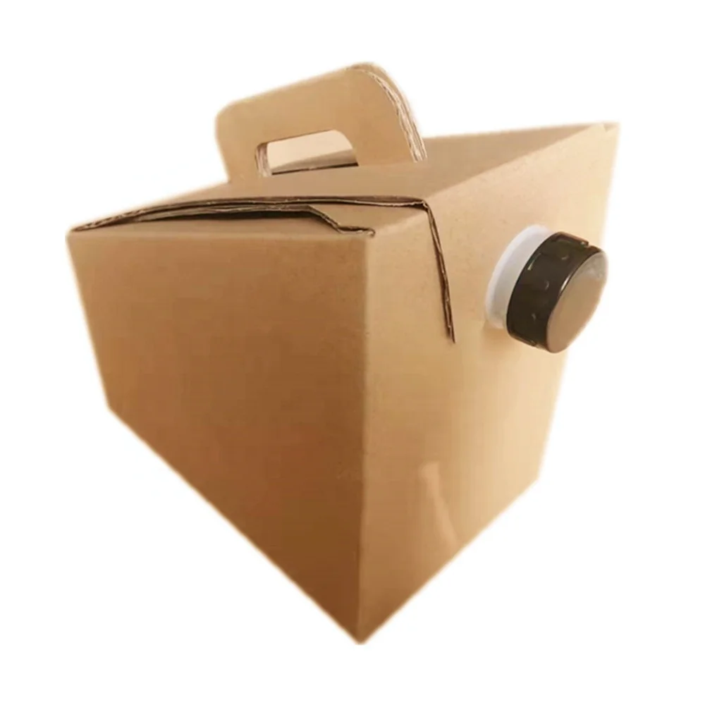 Bag in Box Beverage Carry Cardboard 3L 96oz Brown