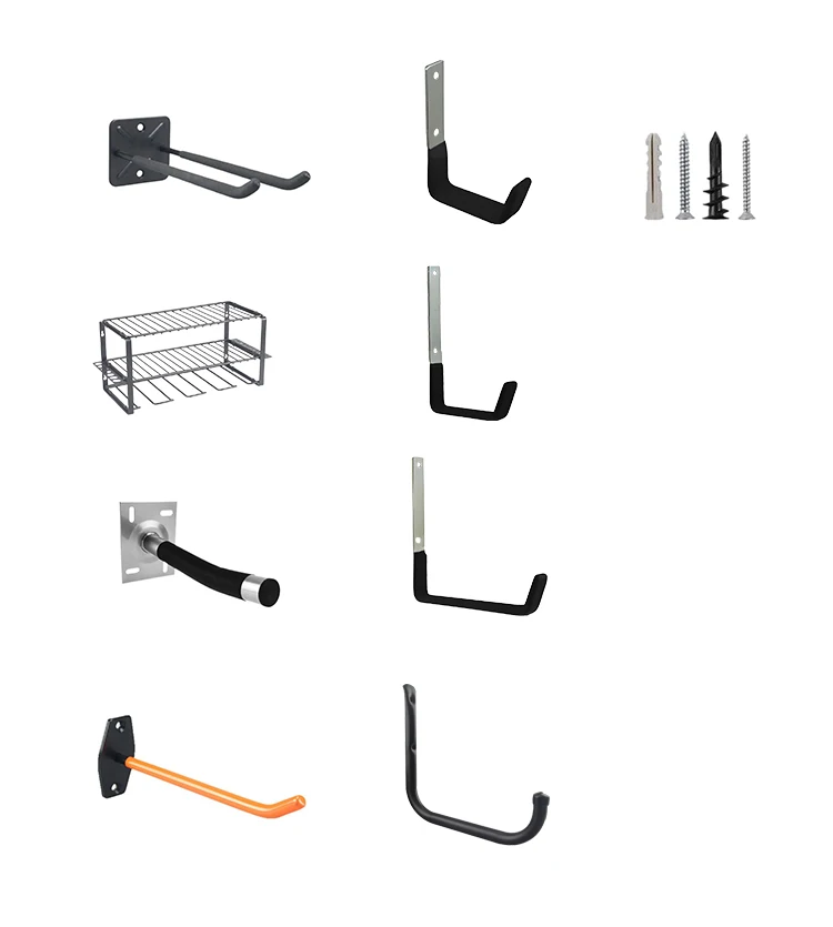 Industrial Strength Wall Mounted Hooks Metal Utility Straight Hooks Hangers for Garage Tool Storage factory