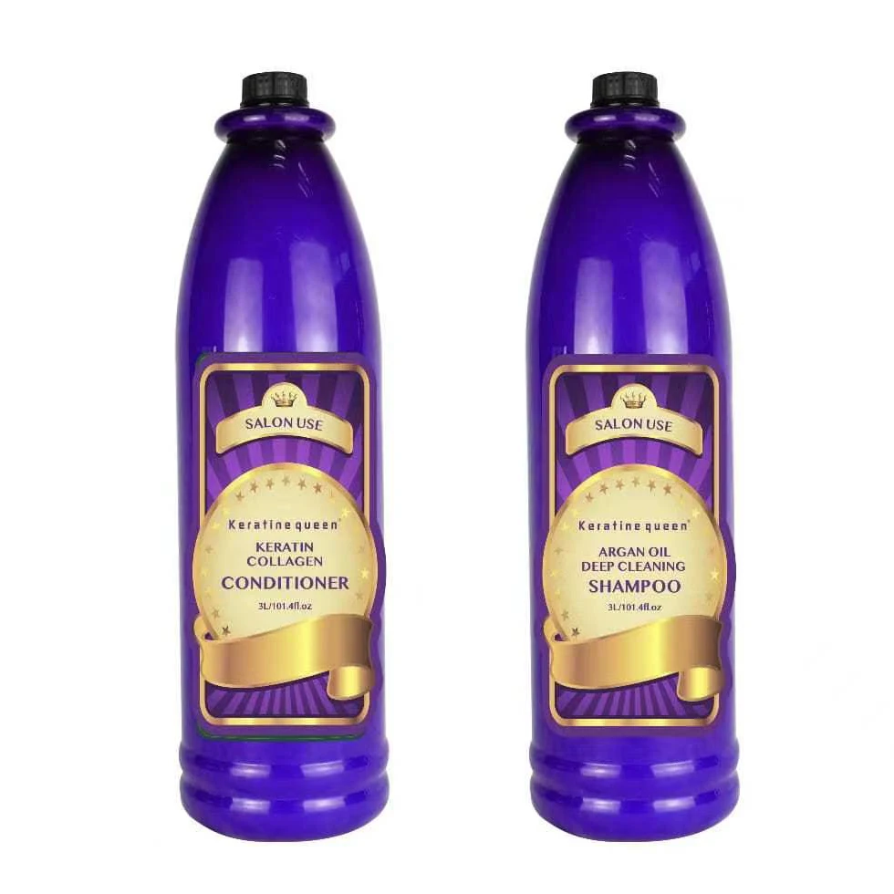 Large Capacity Salon  3L Shampoo Moisturizing Organic Protein Sulfate Free Keratin Shampoo and Conditioner for Damaged and Dry