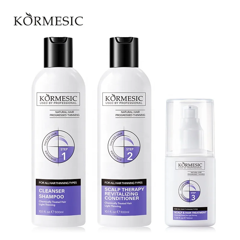 Private Label KORMESIC USED by Professional Natural Hair Progressed Thinning for Hair Thinning Types